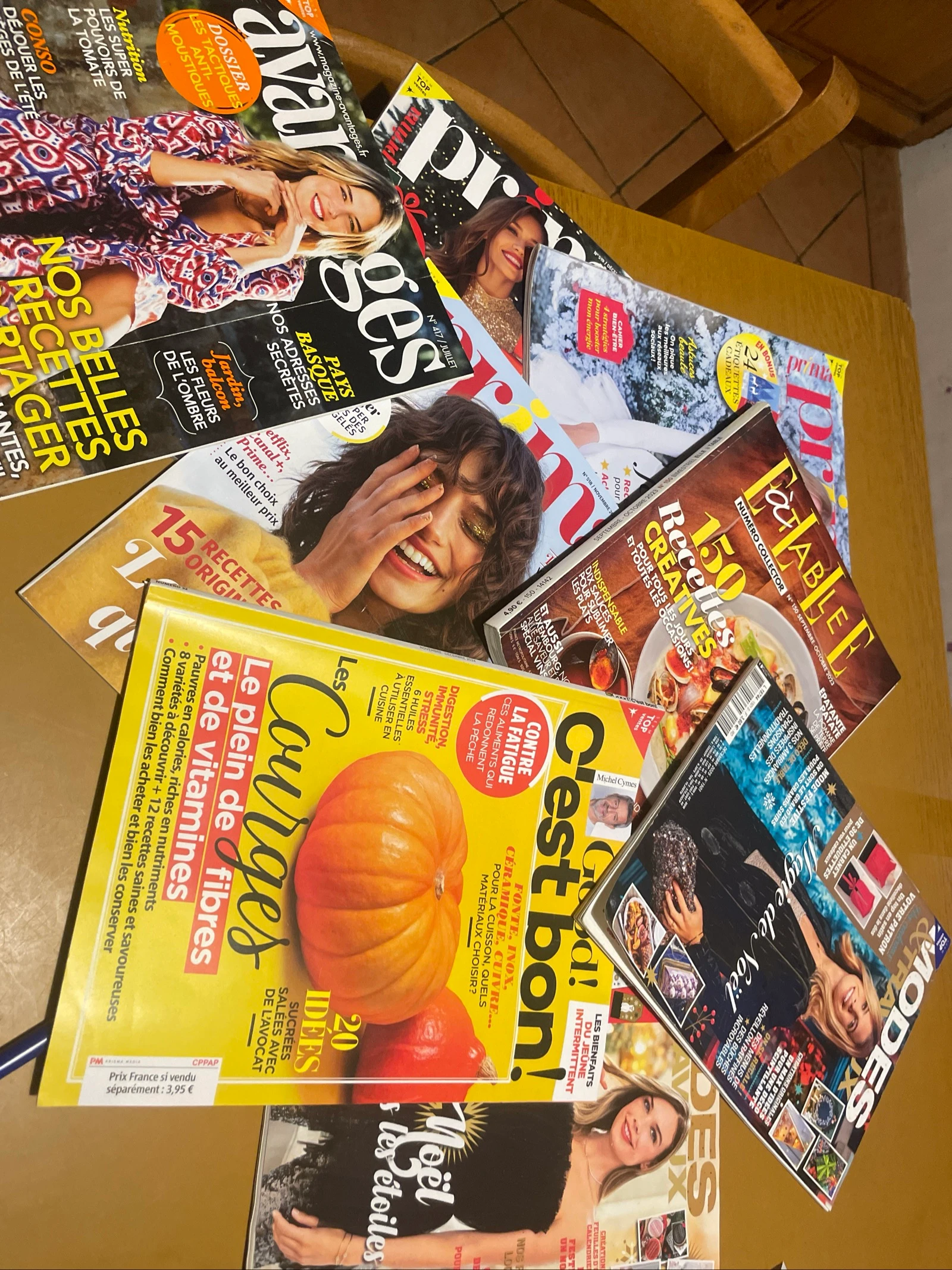 8 magazines 